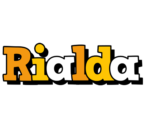 Rialda cartoon logo