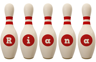 Riana bowling-pin logo