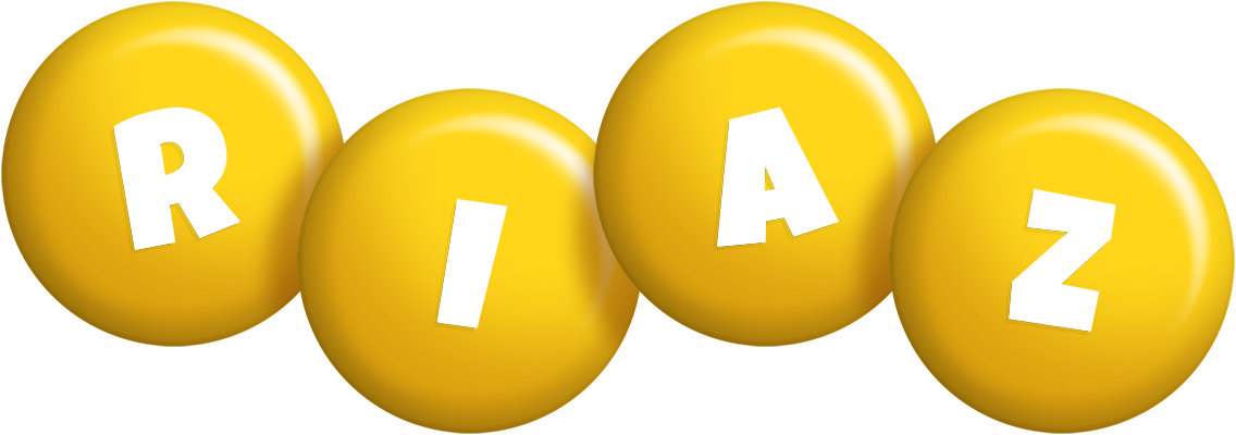 Riaz candy-yellow logo