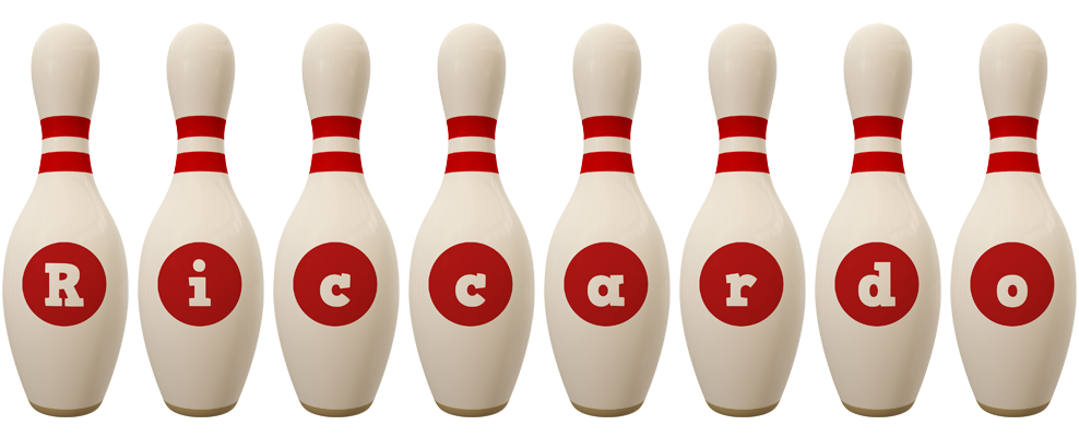 Riccardo bowling-pin logo