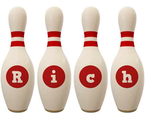 Rich bowling-pin logo