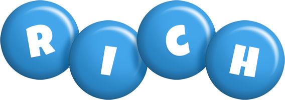 Rich candy-blue logo