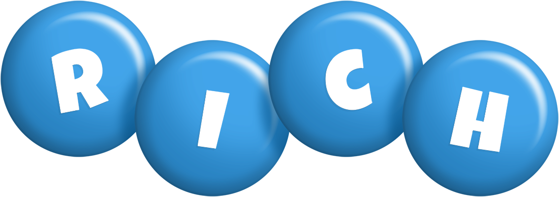 Rich candy-blue logo