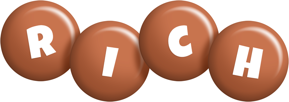 Rich candy-brown logo