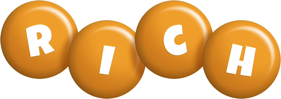 Rich candy-orange logo