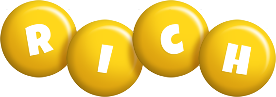 Rich candy-yellow logo