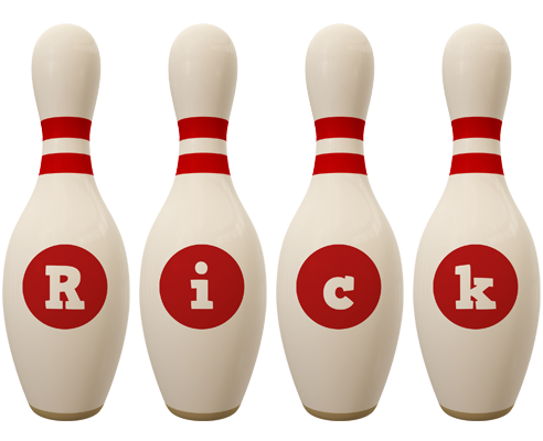 Rick bowling-pin logo