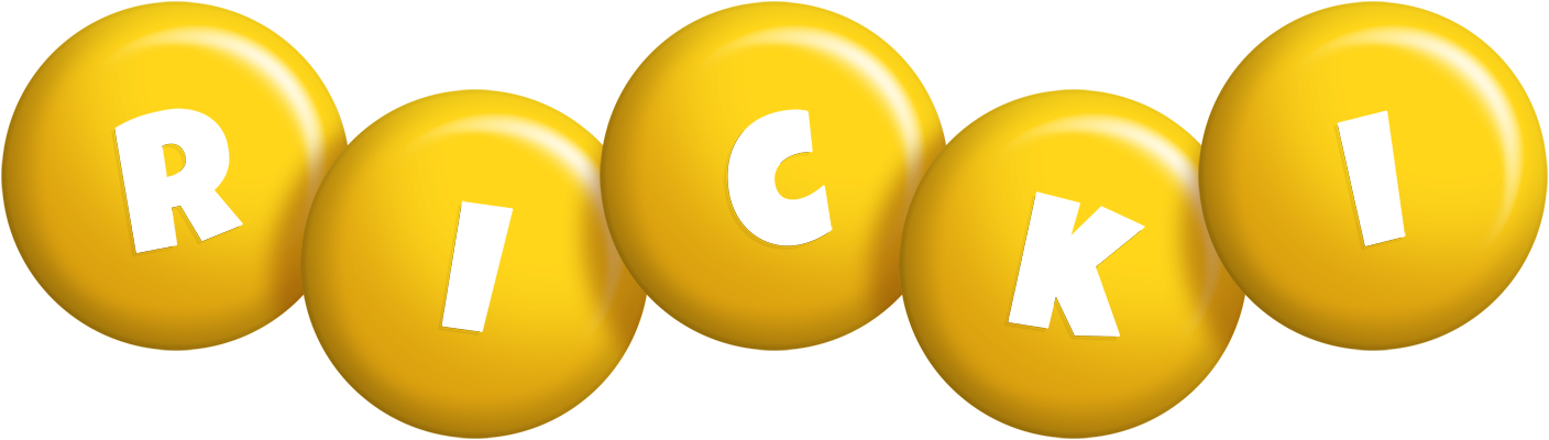 Ricki candy-yellow logo