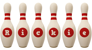 Rickie bowling-pin logo