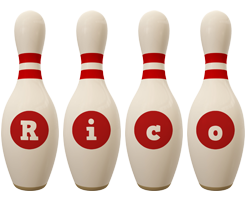 Rico bowling-pin logo