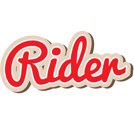 Rider chocolate logo