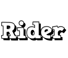 Rider snowing logo