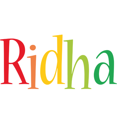 Ridha birthday logo