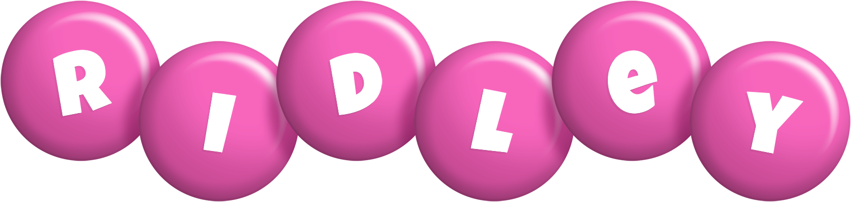 Ridley candy-pink logo