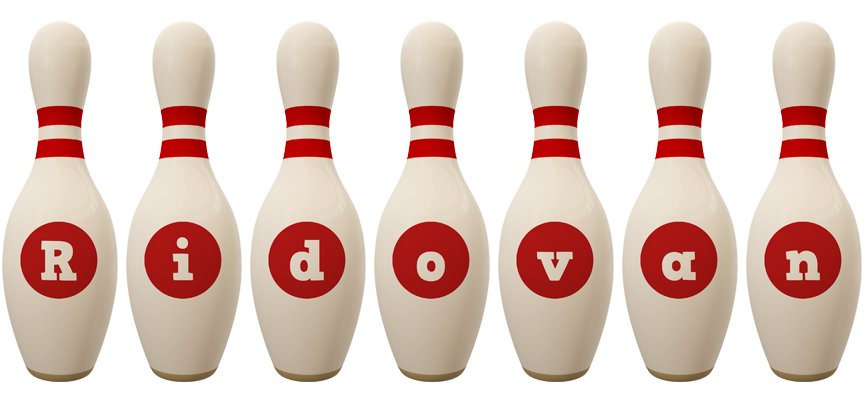 Ridovan bowling-pin logo