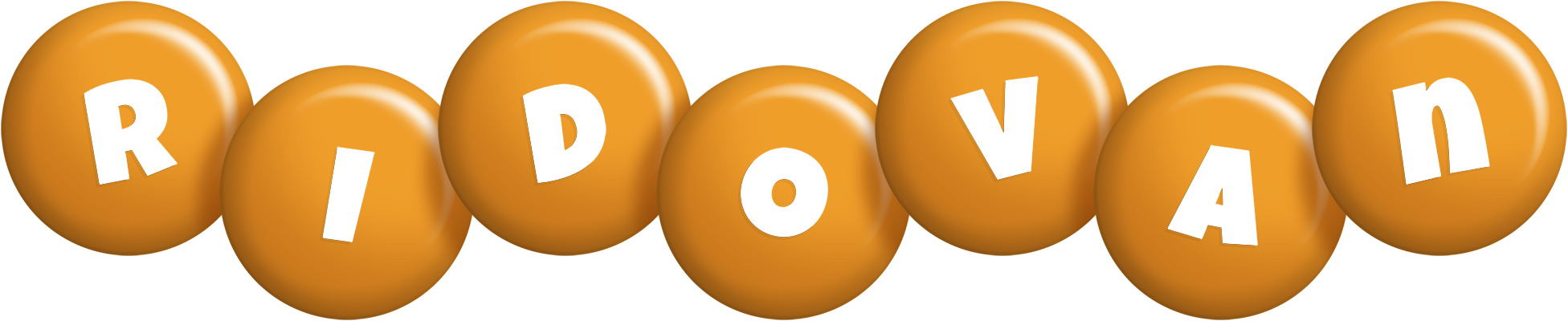 Ridovan candy-orange logo