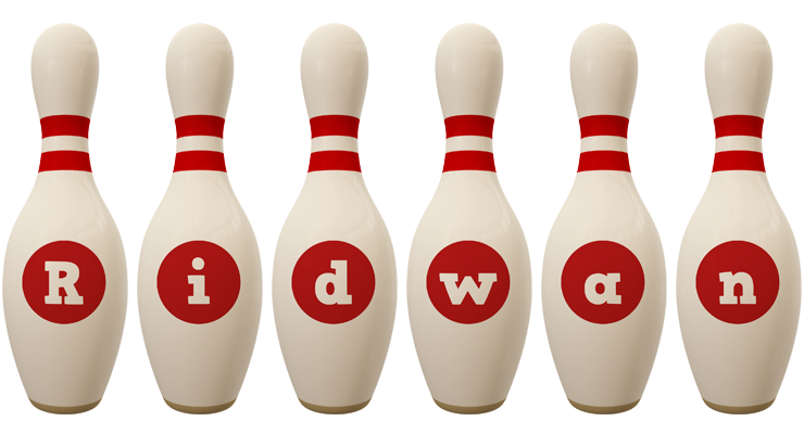Ridwan bowling-pin logo