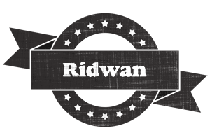 Ridwan grunge logo