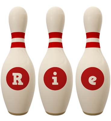 Rie bowling-pin logo