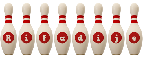 Rifadije bowling-pin logo