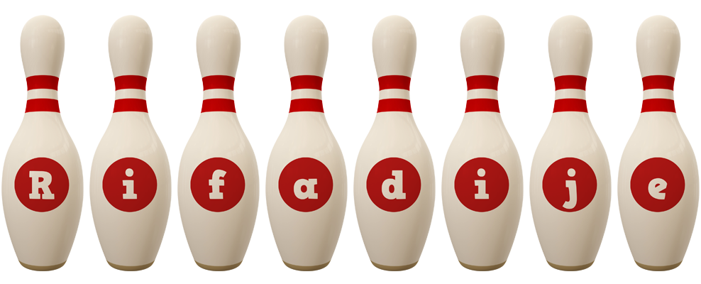 Rifadije bowling-pin logo