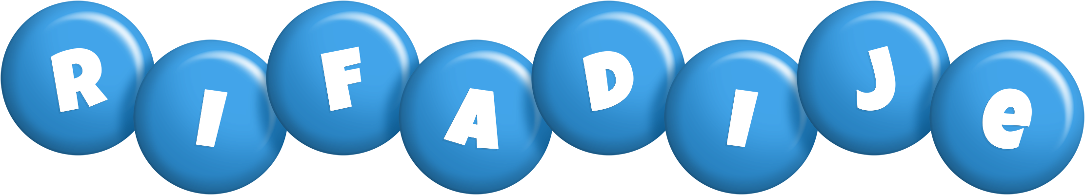 Rifadije candy-blue logo