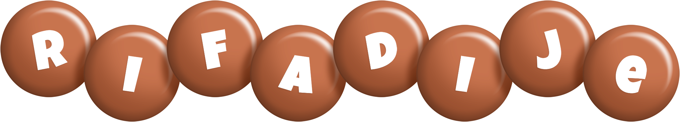 Rifadije candy-brown logo