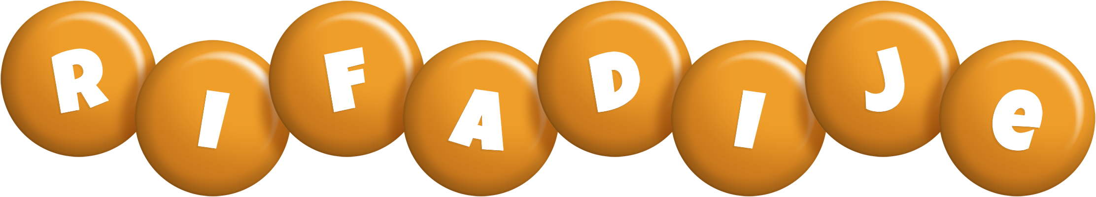 Rifadije candy-orange logo