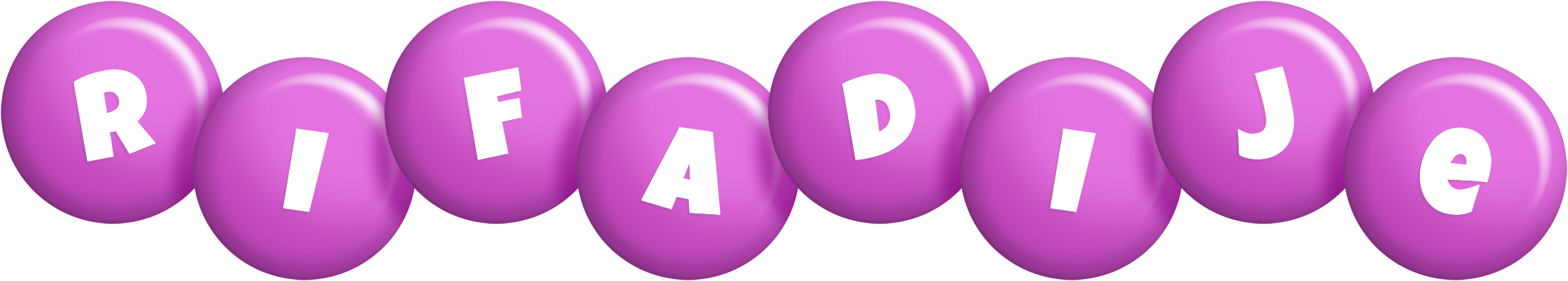 Rifadije candy-purple logo