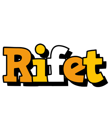 Rifet cartoon logo