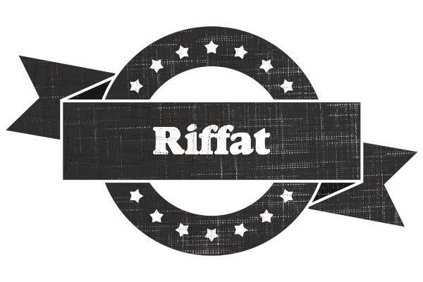 Riffat grunge logo
