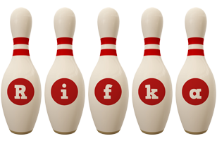 Rifka bowling-pin logo