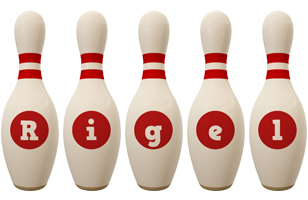 Rigel bowling-pin logo