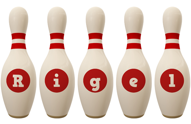 Rigel bowling-pin logo