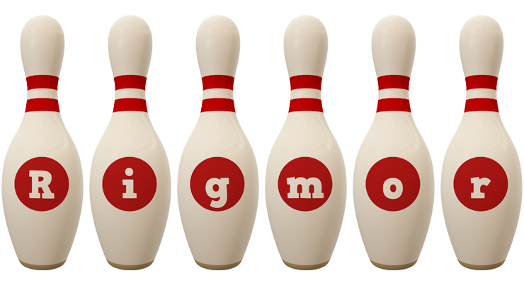 Rigmor bowling-pin logo