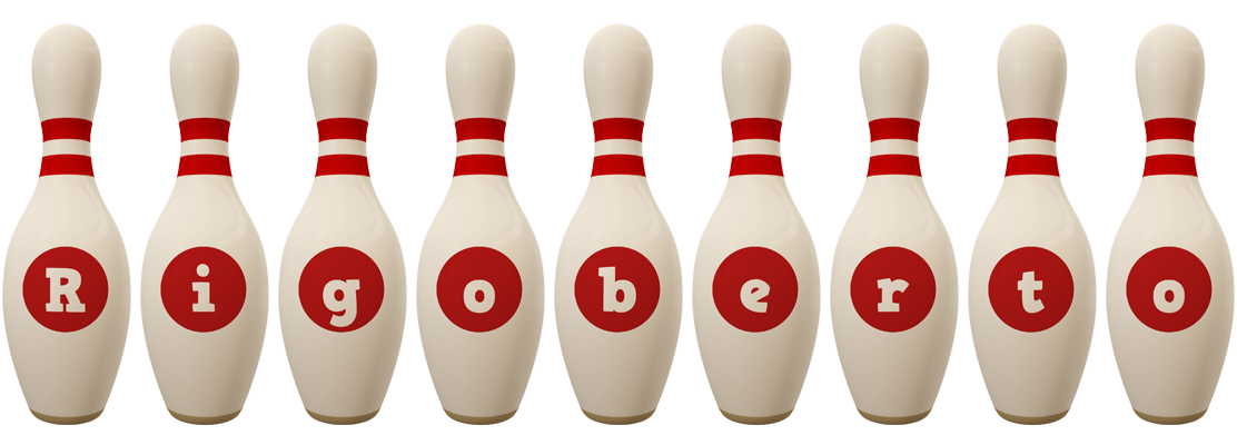 Rigoberto bowling-pin logo
