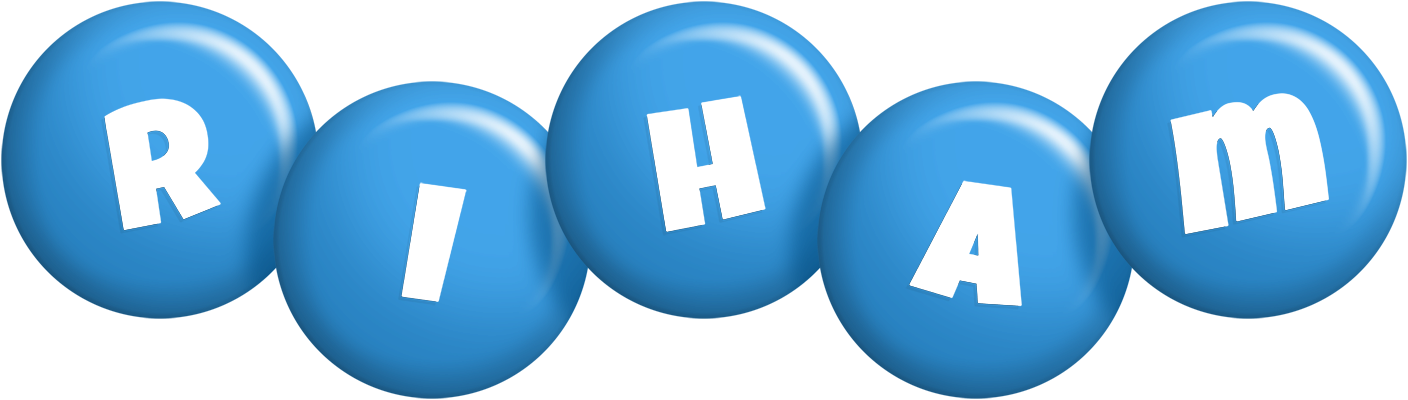 Riham candy-blue logo