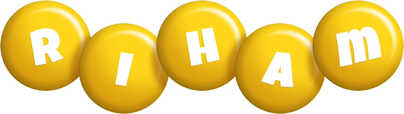 Riham candy-yellow logo