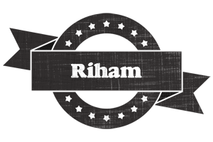 Riham grunge logo