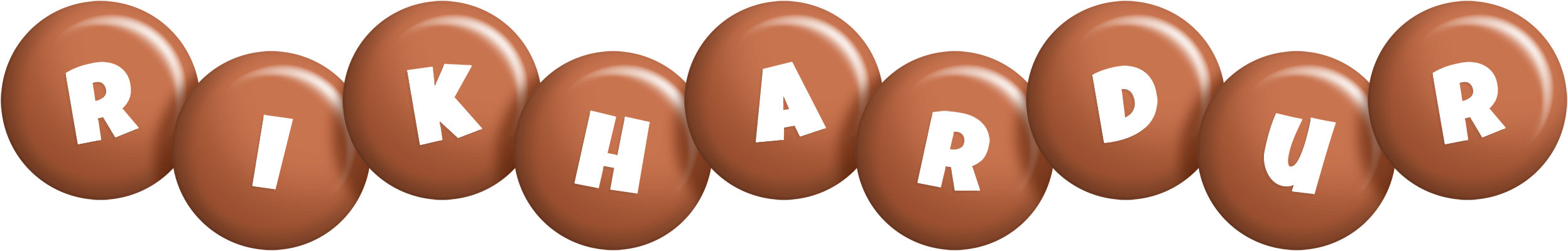 Rikhardur candy-brown logo