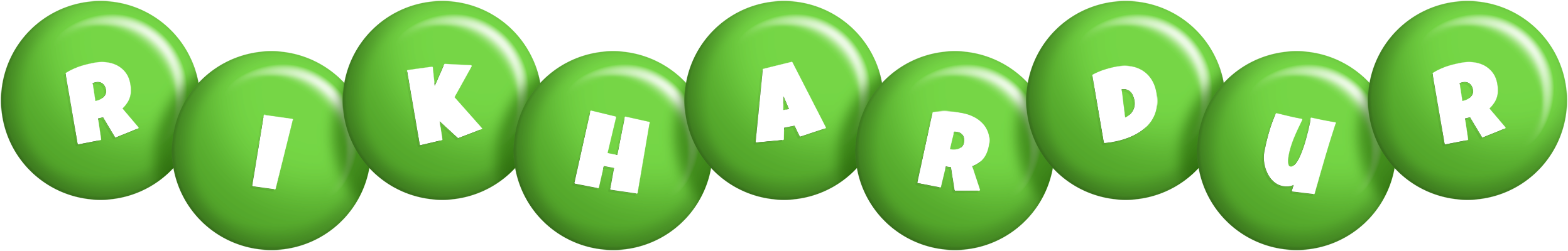Rikhardur candy-green logo