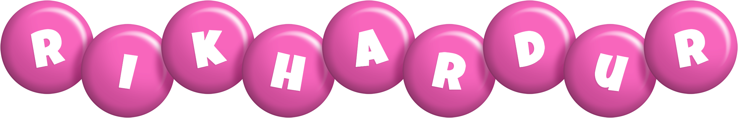 Rikhardur candy-pink logo