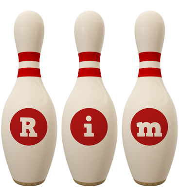 Rim bowling-pin logo