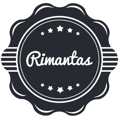 Rimantas badge logo