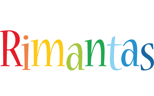 Rimantas birthday logo