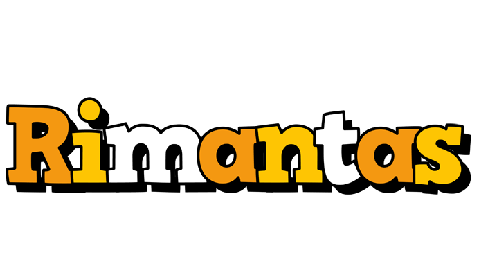 Rimantas cartoon logo