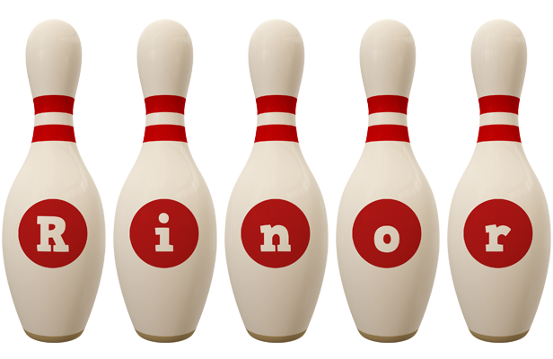 Rinor bowling-pin logo