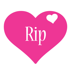 Rip love-heart logo