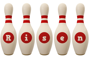 Risen bowling-pin logo