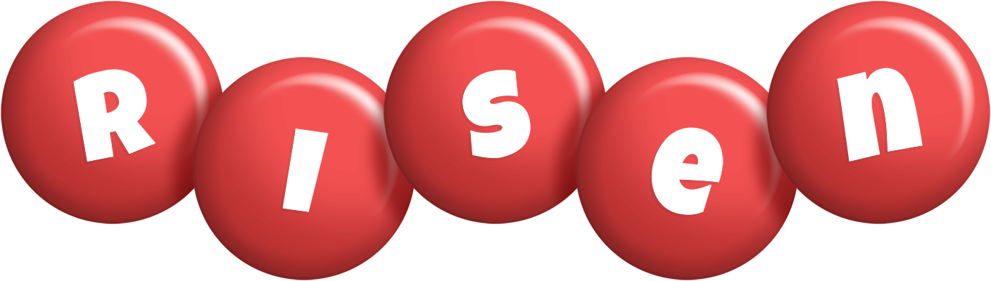 Risen candy-red logo